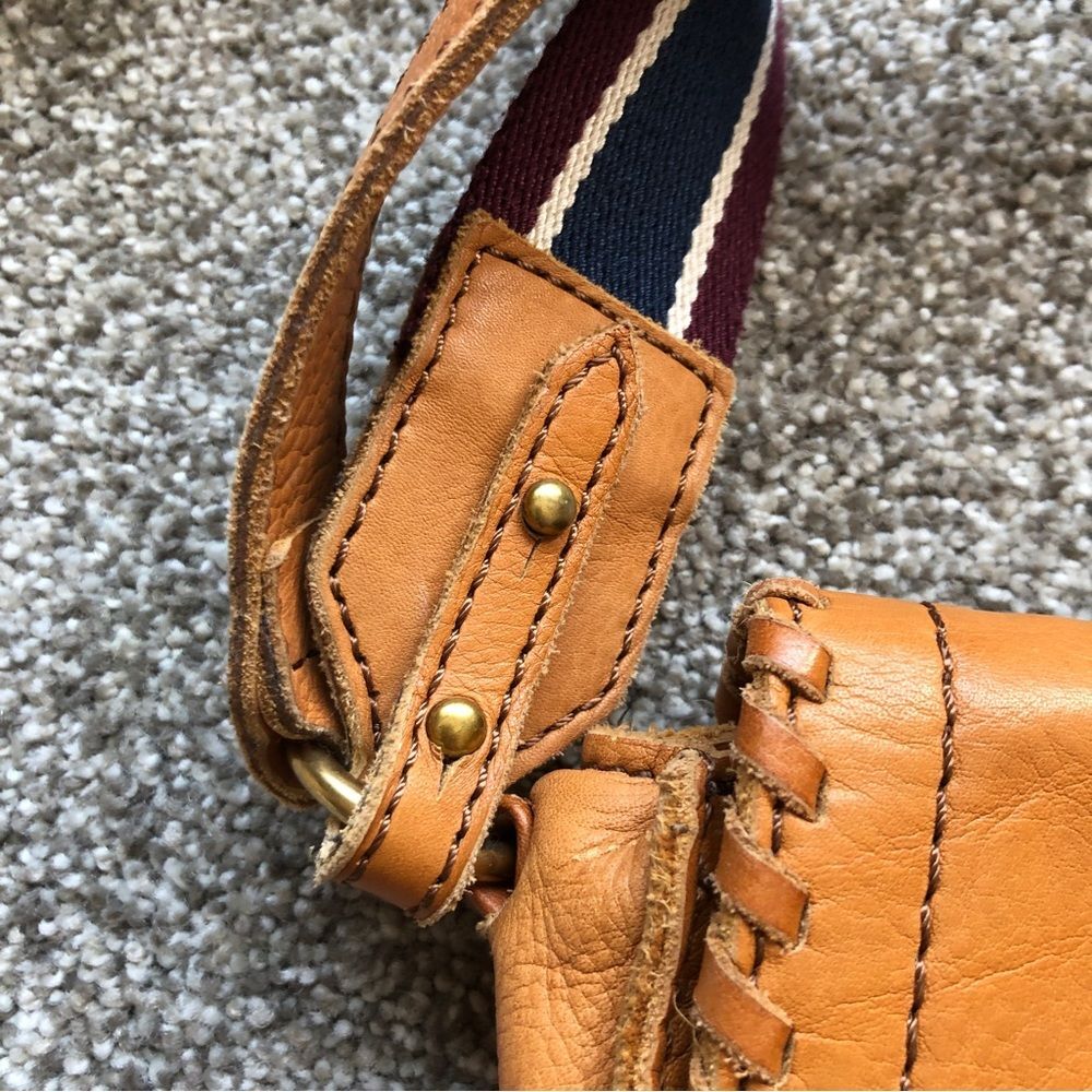 MARGOT NEW YORK BROWN GENUINE LEATHER SHOULDER BAG - Picture 4 of 13